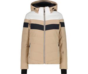 CMP - Veste de ski imper-respirante - Woman Jacket Zip Hood Mechanical Stretch Sesamo pour Femme - Taille XS - Beige Beige XS