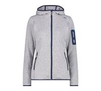 CMP - Veste en Knit-Tech pour Femme avec Capuche Fixe, Argent-Blue, 52