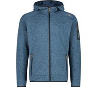 CMP - Veste en Knit-Tech pour Homme avec Capuche Fixe, Hydro-Bluesteel, 56