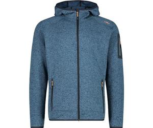 CMP - Veste en Knit-Tech pour Homme avec Capuche Fixe, Hydro-Bluesteel, 58