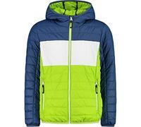 CMP - Veste enfant à capuche fixe, Vert citron-Bleu poussiéreux, 110