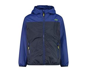 CMP - Veste enfant avec capuche anti-pluie, Noir Bleu, 128
