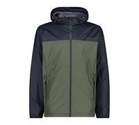 CMP - Veste imperméable à capuche pour hommes, Vert pétrole, 46