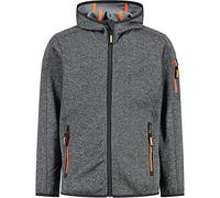 CMP - Veste Knit-Tech pour enfant avec capuche fixe, Anthracite-Ciment, 116