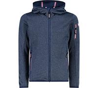 CMP - Veste Knit-Tech pour enfant avec capuche fixe, Briquet bleu, 98