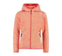 CMP - Veste Knit-Tech pour enfant avec capuche fixe, Campari-Blanc, 98