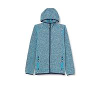 CMP - Veste Knit-Tech pour enfant avec capuche fixe, Danube-B. Flamant Bleu Fluo, 152