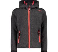 CMP - Veste Knit-Tech pour enfant avec capuche fixe, Néron-Campari, 128