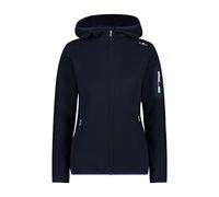 CMP - Veste Knit-Tech pour femme avec capuche fixe, B.Bleu-Bleu Cristal, XXS