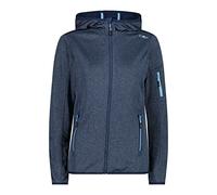 CMP - Veste Knit-Tech pour femme avec capuche fixe, Briquet bleu, XXS
