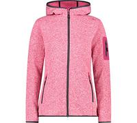 CMP - Veste Knit-Tech pour femme avec capuche fixe, Fuchsia-Blanc-Titane, S