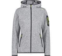 CMP - Veste Knit-Tech pour femme avec capuche fixe, Gris-Citron, S