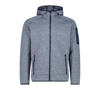 CMP Veste Knit-Tech pour Homme avec Capuche Fixe Man Veste Fix Hood Homme | Polaire douce, tissu Knit Tech, poches zippées, doux sur la peau