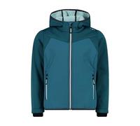 CMP - Veste pour fille avec capuche fixe en softshell couplé, Teal, 128