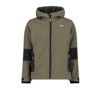 CMP Veste softshell avec intérieur en polaire pour enfants et adolescents, 3A00094, Vert olive/anthracite, 110 cm