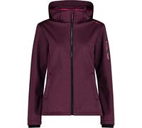 CMP - Veste softshell chinée pour femme avec capuche amovible, Amarante Mel.-Fuchsia, S