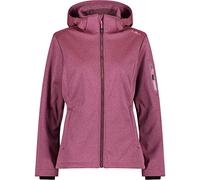 CMP - Veste softshell chinée pour femme avec capuche amovible, Black Mel.-Rose du désert, XXXL