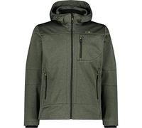 CMP - Veste softshell chinée pour homme avec capuche amovible, Huile Vert Mel., 58