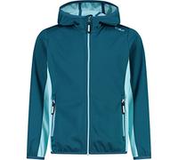 CMP - Veste softshell légère pour enfants avec capuche fixe, Deep Lake-Eau, 140