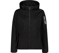 CMP - Veste softshell légère pour femme avec capuche amovible, Noir, S