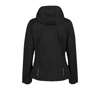 CMP - Veste softshell légère pour femme avec capuche amovible, Noir, S