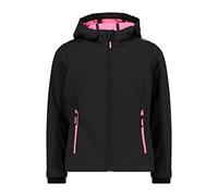 CMP - Veste Softshell pour enfants avec capuche fixe, Antracite-Pink Fluo, 92