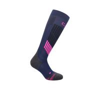 CMP - Women's Graphene ski socks - Chaussettes ski femme Blue-Pink Fluo - 39/42