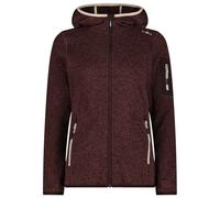 CMP - Women's Jacket Fix Hood Jacquard Knitted 3H19826 - Veste polaire - 34 - black berry / lighter