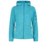 CMP - Women's Jacket Fix Hood Jacquard Knitted 3H19826 - Veste polaire - 34 - tiffany / bianco
