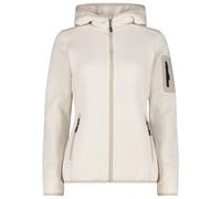 CMP - Women's Jacket Fix Hood Jacquard Knitted 3H19826 - Veste polaire - 40 - bianco gesso / darker