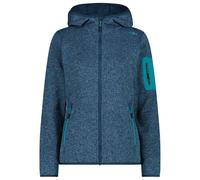 CMP - Women's Jacket Fix Hood Jacquard Knitted 3H19826 - Veste polaire - 40 - night / tiffany