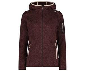 CMP - Women's Jacket Fix Hood Jacquard Knitted 3H19826 - Veste polaire - 46 - black berry / lighter