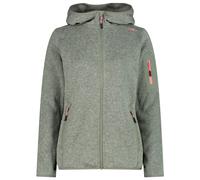 CMP - Women's Jacket Fix Hood Jacquard Knitted 3H19826 - Veste polaire - 50 - avocado / pistacchio