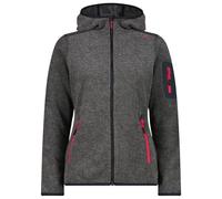 CMP - Women's Jacket Fix Hood Jacquard Knitted Stripes - Veste polaire - 40 - antracite