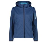 CMP - Women's Jacket Zip Hood Melange Softshell - Veste softshell - 50 - blue ink melange / topazio
