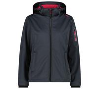 CMP - Women's Jacket Zip Hood Melange Softshell - Veste softshell - 50 - titanio melange / carminio