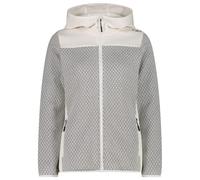 CMP - Women's Jacquard Knit Jacket Fix Hood - Veste polaire - 44 - b co gesso / antracite