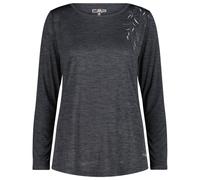 CMP - Women's Light Melange L/S T-Shirt - T-shirt technique - 36 - antracite melange / ghiaccio
