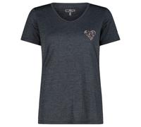 CMP - Women's Light Melange T-Shirt - T-shirt technique - 48 - antracite mel / pistacchio