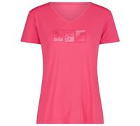 CMP - Women's T-Shirt V-Neck - T-shirt technique - 50 - pink fluo