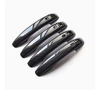 CMQA Coque de poignée de Porte de Voiture pour Audi A4 B8 Q3 Q5 Voiture Poignées Porte Extérieures Décoration Couverture Fibre Carbone Porte Bol Couvre Garniture Autocollant de poignée de Porte