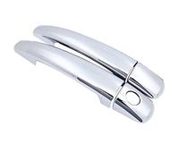 CMQA Coque de poignée de Porte de Voiture pour Peugeot 207 SW 207CC 2006-2014 Chrome Poignées De Porte Externes Couverture Accessoires De Voiture Garniture Autocollant de poignée de Porte