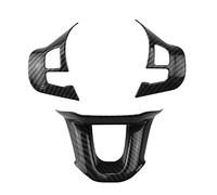 CMQA Garniture Cadre Volant Voiture Accessoires Autocollant Couverture Décoration Volant Voiture pour Peugeot 2008 208 308 2015 2016 2017 2018 Autocollants Décoration (Color : Noir Carbone)