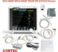 CMS6000 Paramètres vitaux CO2 Moniteur patient portable ETCO2 Capnographe ECG NIBP SPO2 RESP TEMP PR avec imprimante