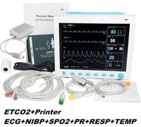 CMS8000 Moniteur patient ICU Vital Signs 7-paramètres avec capnographe CO2 & imprimante