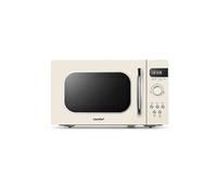 COMFEE' Micro-ondes Rétro avec 8 MENUS PRÉRÉGLÉS , 5 Niveaux de Puissance de Cuisson, 20 L, 800 W, Cuisson Express 30S, CMSRO 20di cr, Crème D'abricot
