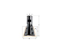 CMT Orange Tools 664.395.11 - Fraise HW 15° pour Joints à Queue d'Arronde Z2 S=M12X1 D=39.5X31.5 DR