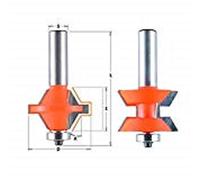 CMT : jeu de 2 fraises assemblage rainure en V queue 12 mm 955.510.11