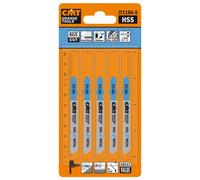 CMT jt118 a-5 - 5 Jig Saw Blades HSS 76 x 1.2 x 21tpi (Metal/Straight/fin)