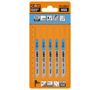 CMT Orange Tools Lames pour scie sauteuse JT118B-5 HSS pour bois 76 x 2 x 12 TPI Droite Fine 5 lames